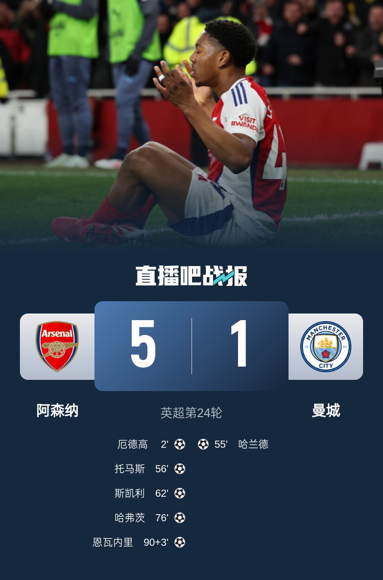  硬氣槍手無(wú)畏強(qiáng)敵！阿森納本賽季5-1碾壓曼城，3-0完勝皇馬