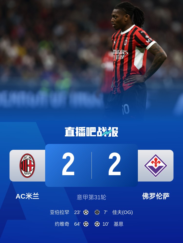  孔塞桑上任后米蘭有13場比賽先丟球落后，最終戰(zhàn)績?yōu)?勝1平6負